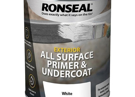 Ronseal 37559 All Surface Primer and Undercoat, White, 750ml