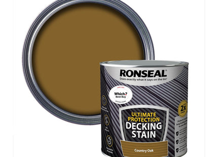 Ronseal Ultimate Decking Stain Country Oak 2.5 Litre, Paint