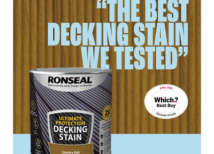 Ronseal Ultimate Decking Stain Country Oak 2.5 Litre, Paint