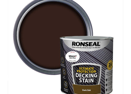 Ronseal Ultimate Decking Stain 2.5 Litre Dark Oak [39112]