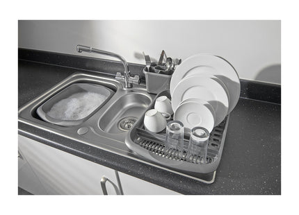 Addis Plate Dish Draining Rack, Metallic Grey, 1 516229