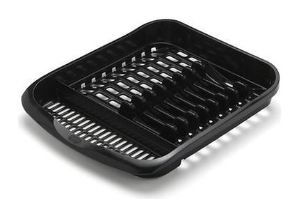 Addis Plate Dish Draining Rack, Soft Black, 33 x 39.5 x 6 cm 516468