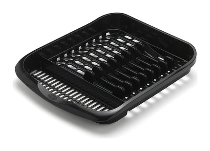Addis Plate Dish Draining Rack, Soft Black, 33 x 39.5 x 6 cm 516468
