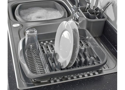 Addis Plate Dish Draining Rack, Soft Black, 33 x 39.5 x 6 cm 516468