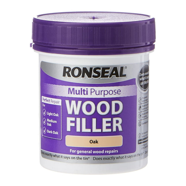 Ronseal 250g Multi-Purpose Wood Filler Tub - Oak MPWFO250G