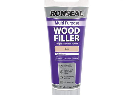 Ronseal 100g Multi-Purpose Wood Filler Tub - oak MPWFO100G