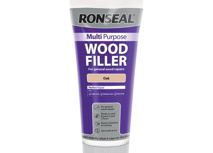 Ronseal 100g Multi-Purpose Wood Filler Tub - oak MPWFO100G
