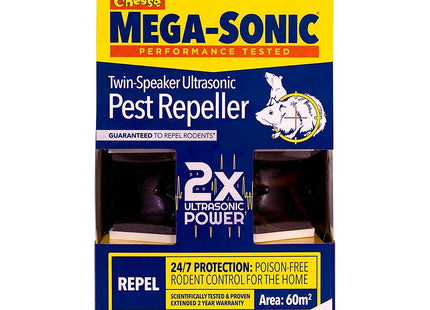 STV The Big Cheese Ultra Power Mega-Sonic Twin-Speaker Pest Repeller