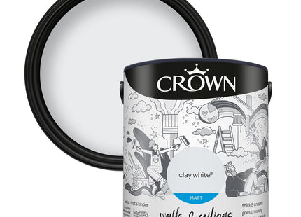 Crown Retail Core Emulsion Matt Clay White 2.5 Litre