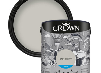 Crown Retail Core Emulsion Matt Grey Putty 2.5 Litre