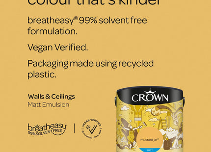 Crown Retail Core Emulsion Matt Mustard Jar 2.5 Litre