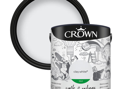 Crown Retail Core Emulsion Silk Clay White 2.5 Litre