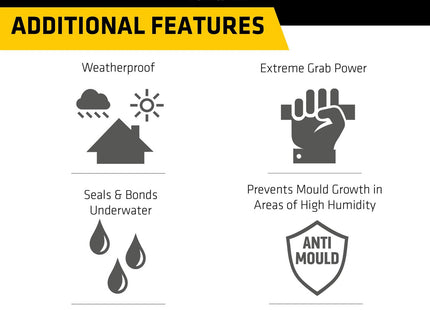 Everbuild Stixall - Extreme Power Sealant And Adhesive - Waterproof - Crystal Clear - 80ml