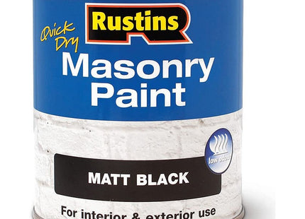 Rustins Masonry Paint Matt Black 250ml