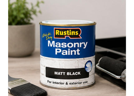 Rustins Masonry Paint Matt Black 250ml