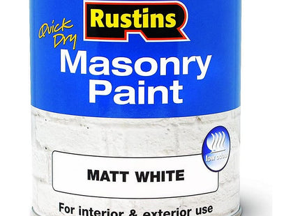 Rustins Masonry Paint Matt White 250ml