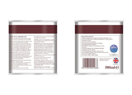 Rustins Chalky Finish Furniture Paint Matte Vintage Chalk Paint for Wood & Cabinets Quick Dry, High Coverage 500ml Georgian Grey