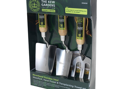 Spear & Jackson 3056KEW Kew Gardens Neverbend Stainless 3 Piece Gift Set