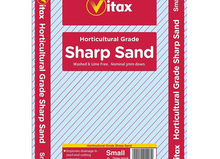 Vitax, Sharp Sand Small Ideal for screeds, renders or Concrete, Sharp Sand can Also be Used When Laying slabs or Block Paving