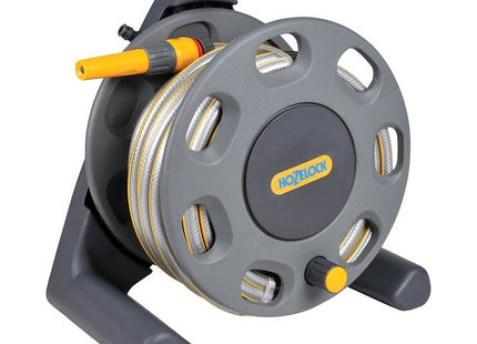 Hozelock Compact Hose Reel 25m (� 12.5 mm): Integrated Handle, Supplied with 25m of Multi-purpose Hose, Capacity 30m [2412P0275]