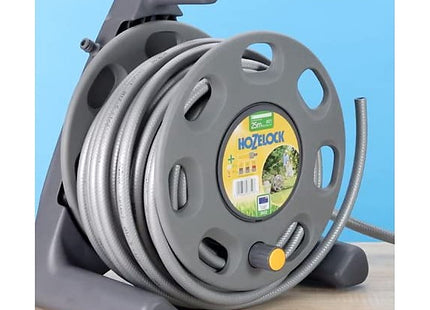 Hozelock Compact Hose Reel 25m (� 12.5 mm): Integrated Handle, Supplied with 25m of Multi-purpose Hose, Capacity 30m [2412P0275]