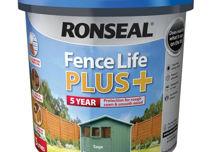 Ronseal Fencelife Plus Sage 5 Litre