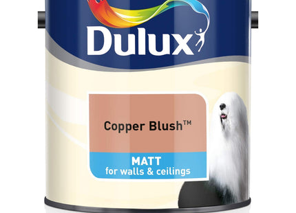 Dulux Matt Emulsion Paint For Walls And Ceilings - Copper Blush 2.5 Litre