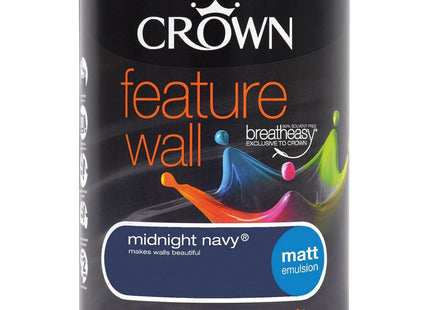 Crown Retail Feature Wall Midnight Navy 1.25 Litre