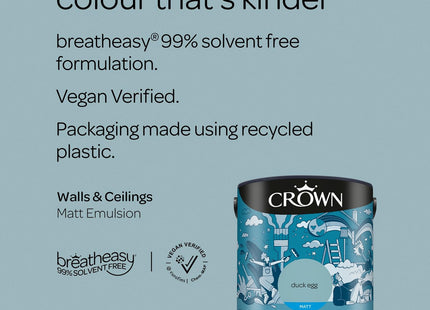 Crown Retail Core Emulsion Matt Duck Egg 2.5 Litre