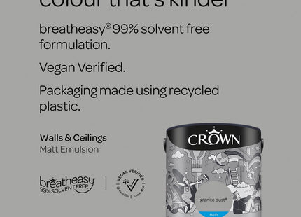 Crown Retail Core Emulsion Matt Granite Dust 2.5 Litre