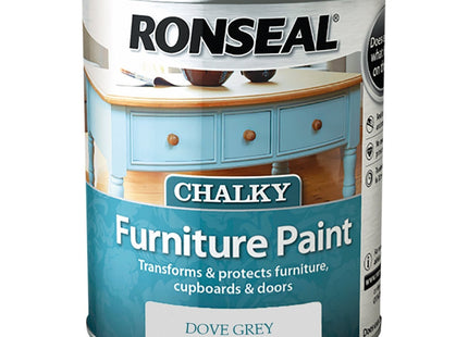 Ronseal 750ml Chalky Furniture Paint - Dove Grey RSLCFPDG750