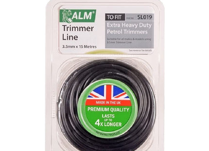 ALM Manufacturing Rnd Trimmer Line 15mx3.5mm For Extra H/D Trimmer SL019 Black