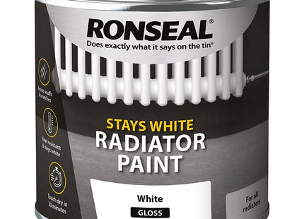 Ronseal Stay White Radiator Paint White Gloss 250ml