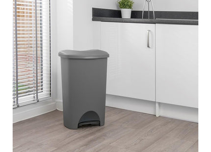 Addis 50 Litre Pedal Bin, Grey Metallic 518120