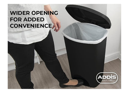 Addis 50 Litre Pedal Bin, Grey Metallic 518120