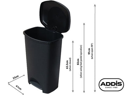 Addis 50 Litre Pedal Bin, Grey Metallic 518120