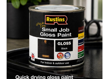 Rustins Small Job Gloss Paint Black 250ml