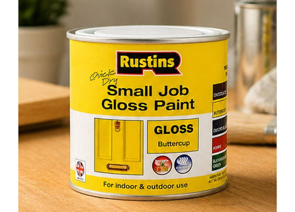 Rustins Small Job Gloss Paint Buttercup 250ml