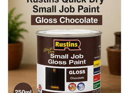 Rustins Small Job Gloss Paint Chocolate 250ml