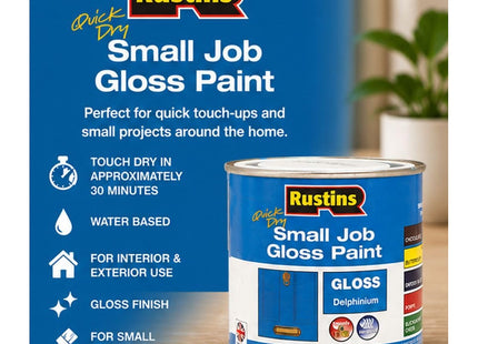 Rustins Small Job Gloss Paint Delphinium 250ml