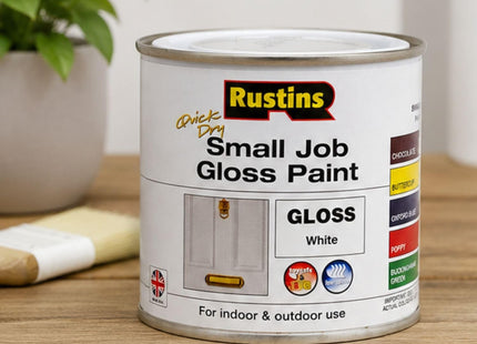 Rustins Small Job Gloss Paint White 250ml
