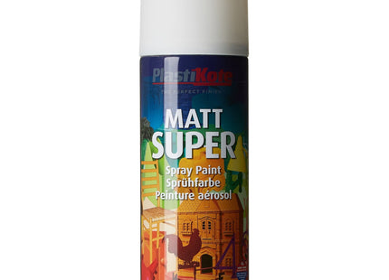 PlastiKote 3100SE 400ml Super Matt Spray Paint - White
