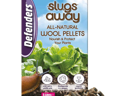 STV Defenders All-Natural Slugs Away Wool Pellets - 5 Litre, Slug Deterrent, Protect Gardens and Plants From Slugs and Snails, Grey STV053