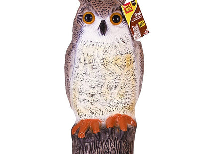 STV The Big Cheese Long Eared Owl Realistic Decoy Deterrent, Scares Birds from Gardens and Buildings