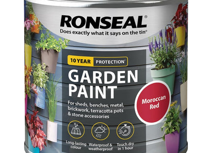 Ronseal Garden Paint Moroccan Red 250ml [38268]
