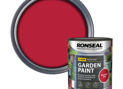 Ronseal Garden Paint, Moroccan Red, 750ml RSLGPMR750