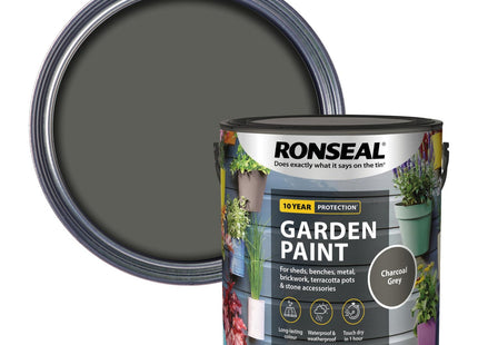 Ronseal Garden Paint Charcoal, Grey, 2.5 Litre RSLGPCG25L