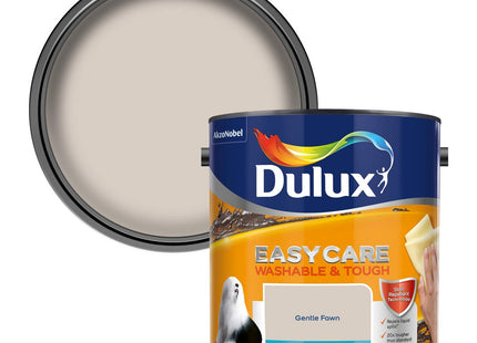 Dulux Easycare Washable & Tough Matt Emulsion Paint For Walls And Ceilings - Gentle Fawn 2.5 Litre 403201