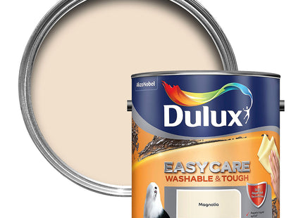 Dulux Easycare Washable and Tough Matt Emulsion Paint For Walls And Ceilings - Magnolia 2.5 Litre