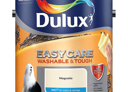 Dulux Easycare Washable and Tough Matt Emulsion Paint For Walls And Ceilings - Magnolia 2.5 Litre